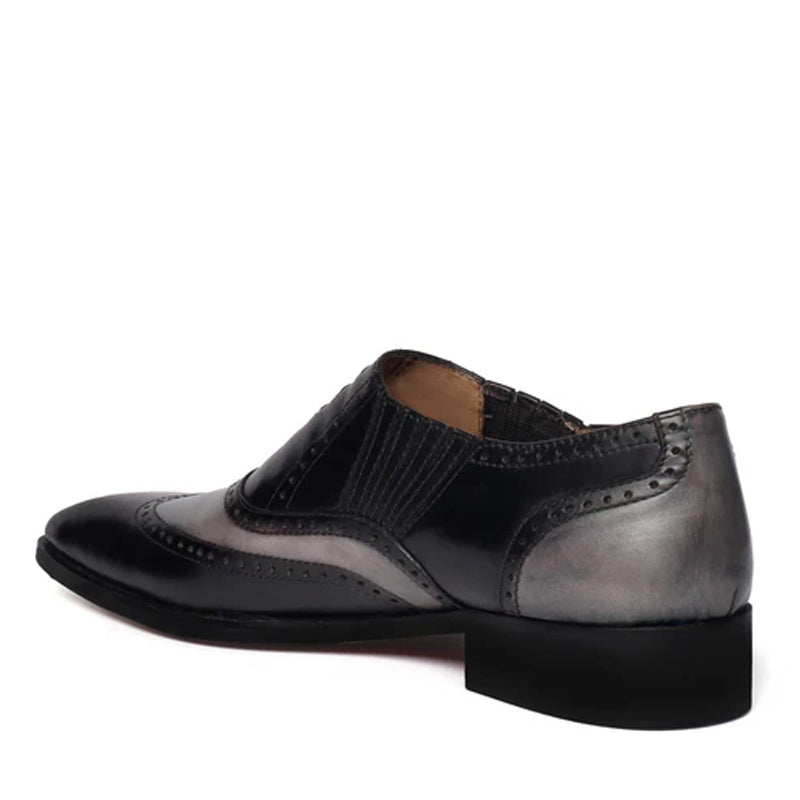 Leather Square Toe Lace-Up Oxford Olive Green Shoe