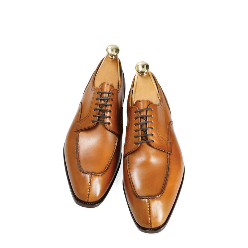 Classic Design Split Toe Leather Derby Shoe Burgundy