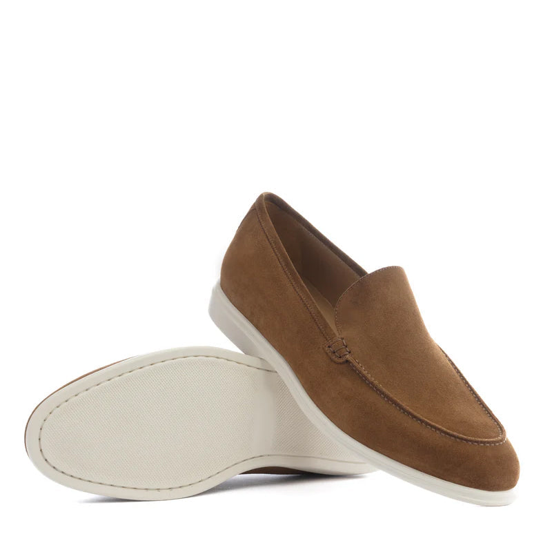 Premium Suede Leather Green Loafer For Men