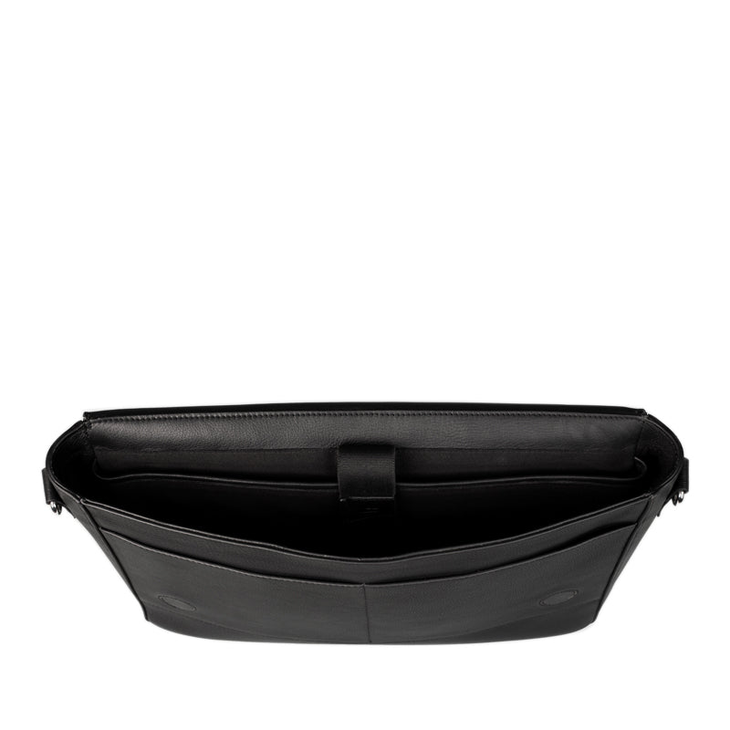 Carismatico Leather Messenger Black Bag For Men