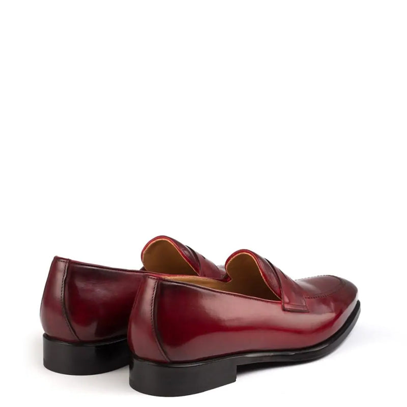 Classic Penny Shiny Leather Blue Loafer