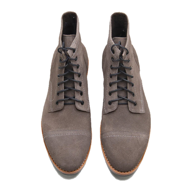 Men Solid Mid-Top Suede Leather Ankle Boot Light