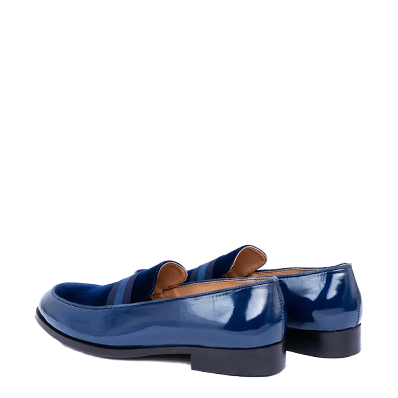 Upper Suede Patent Shiny Leather Loafer