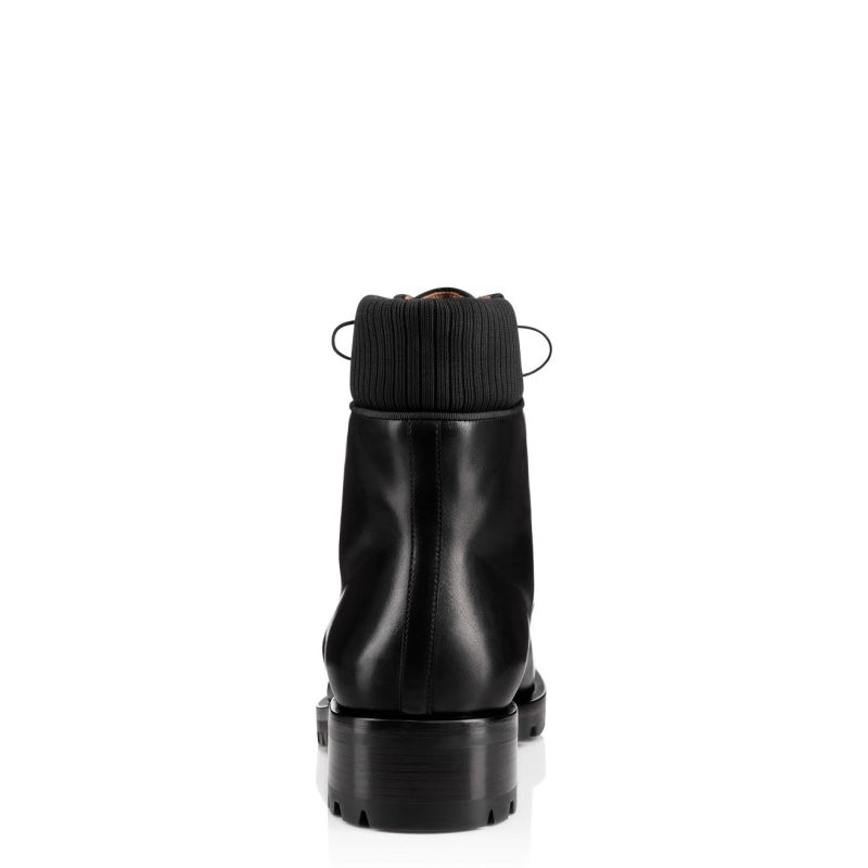 Polished Leather Handmade High Top Ankle Boot