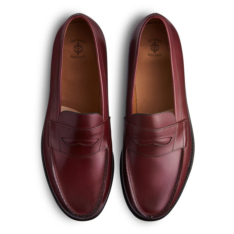 Classic Leather Brown Penny Loafer For Men