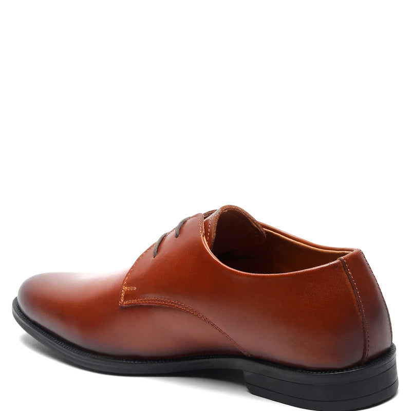 Plain Toe Classic Leather Derby Shoe