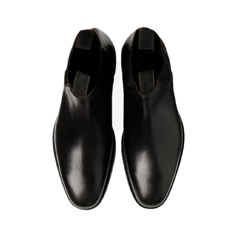 Patent Leather Chelsea Black Boot For Men