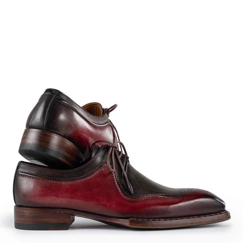 Leather Lace Up Derby Shoes For Men