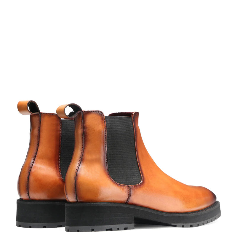 Luxury Mid-Top Leather Chelsea Boot