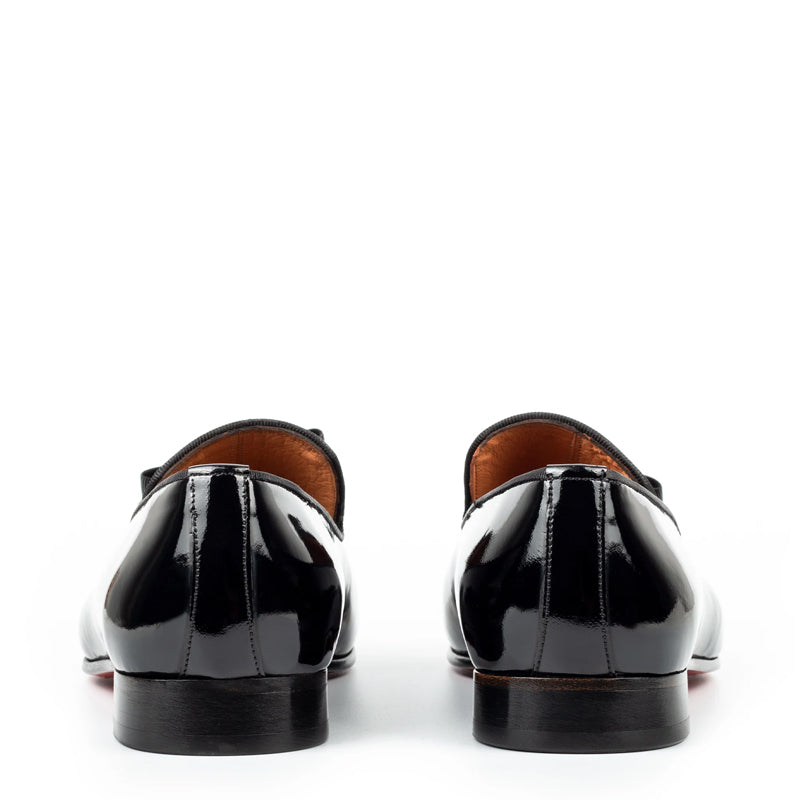 Patent Penny Solid Leather Burgundy Loafer