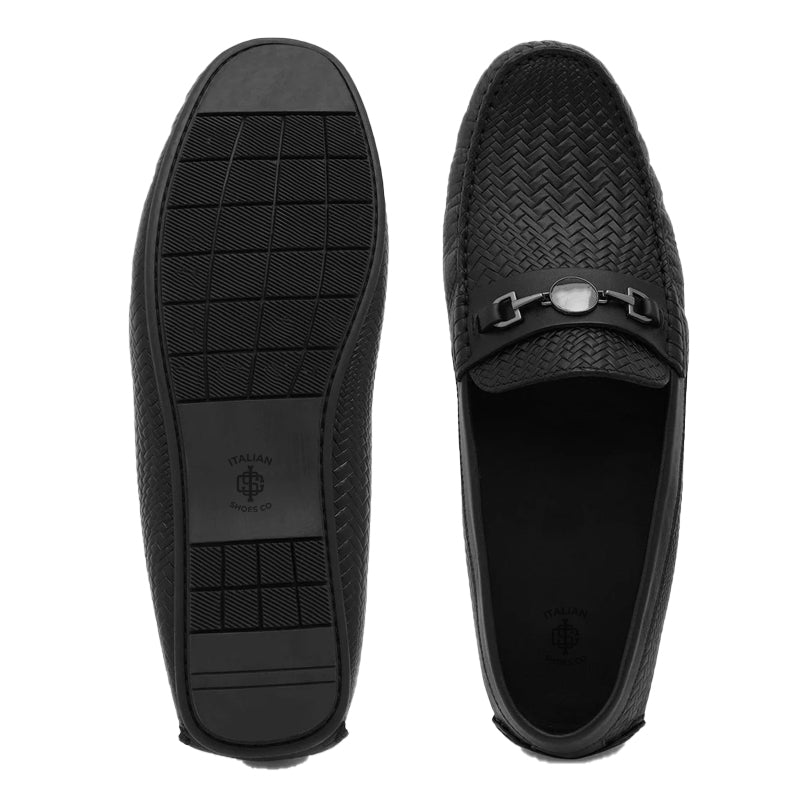 Premium Leather Slip On Black Loafer For Men