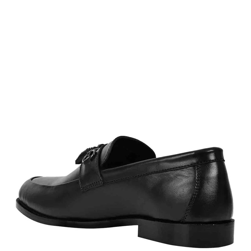 Men Polished Leather Tassel Loafer