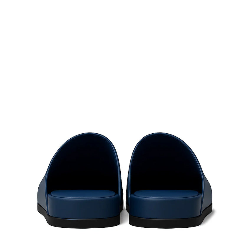 Brown Leather Men Mule