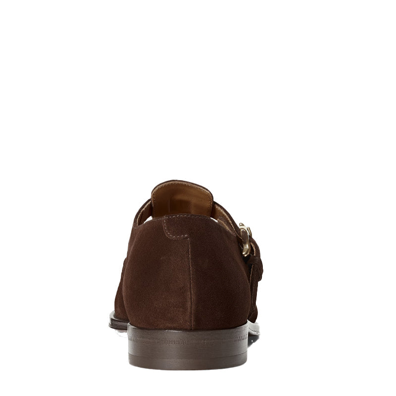 Suede Leather Closed Toe Fisherman Brown Sandal