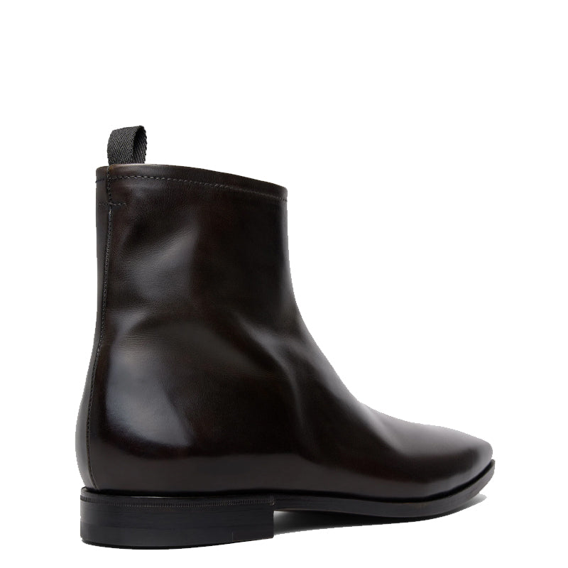 Chelsea  Leather Zip-up Ankle Boots