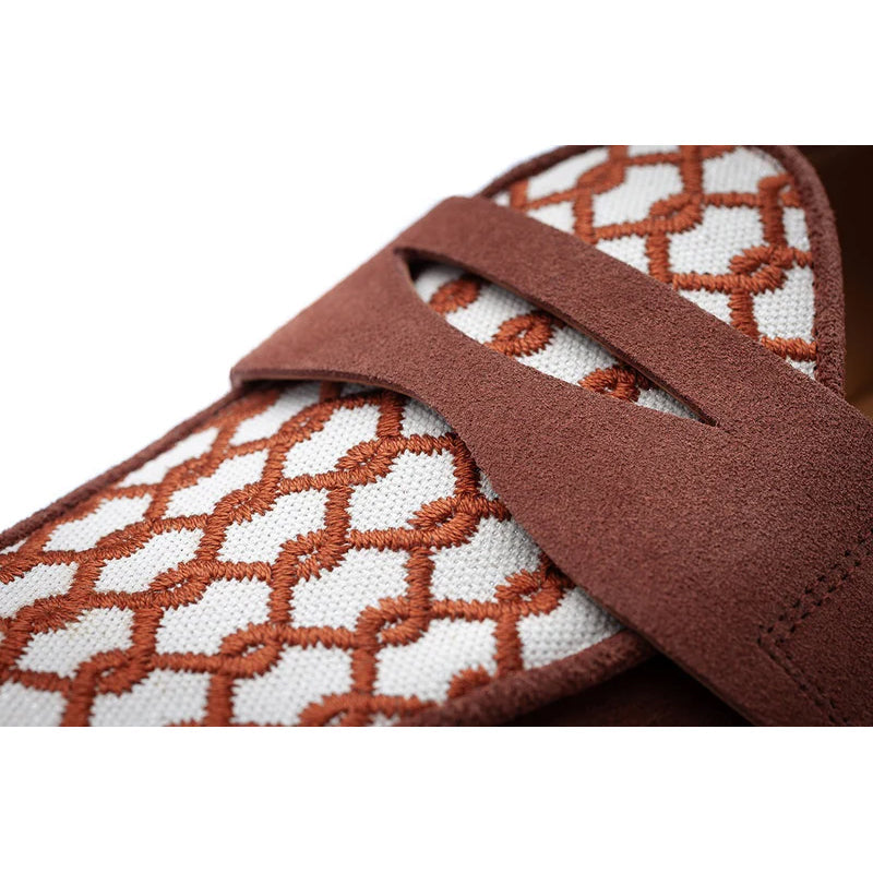 Belgian Suede Slip On Loafers