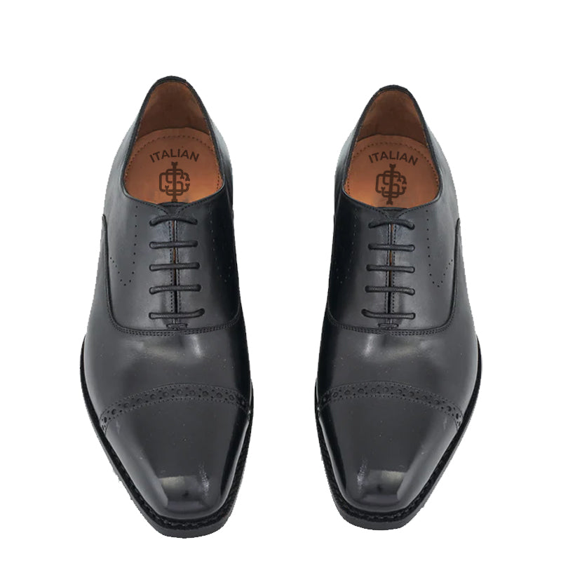 Leather Solid Oxford Shoes for Men