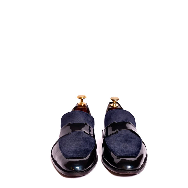Patent Shiny Leather Velvet Loafer