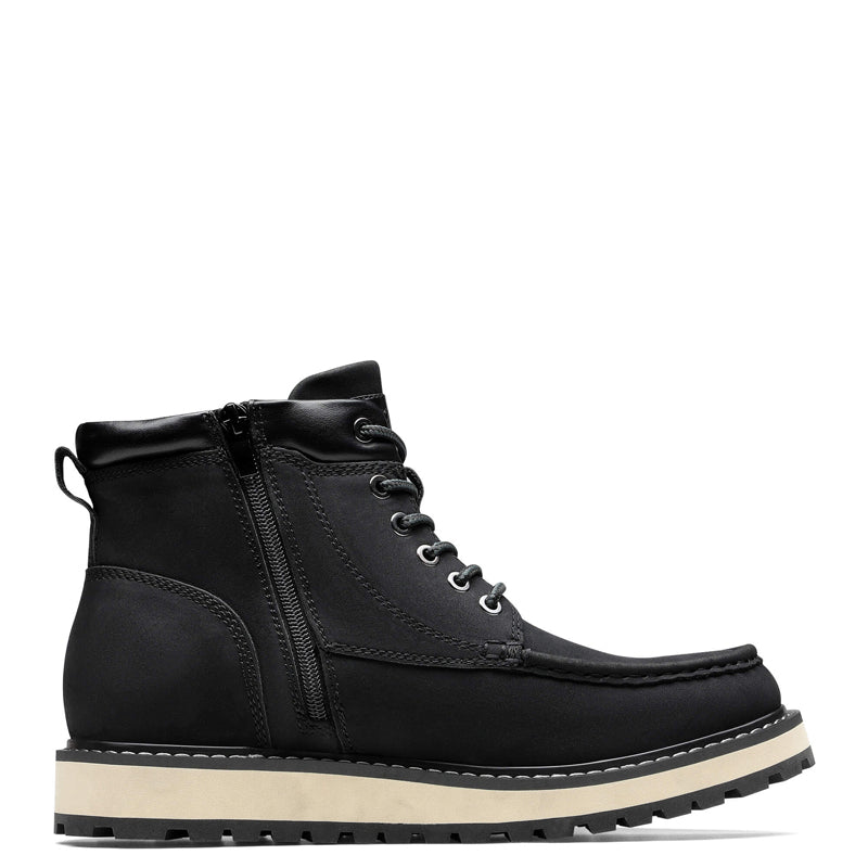 Men s Moc Toe Boot Fashion Comfort Casual Wedge Boot