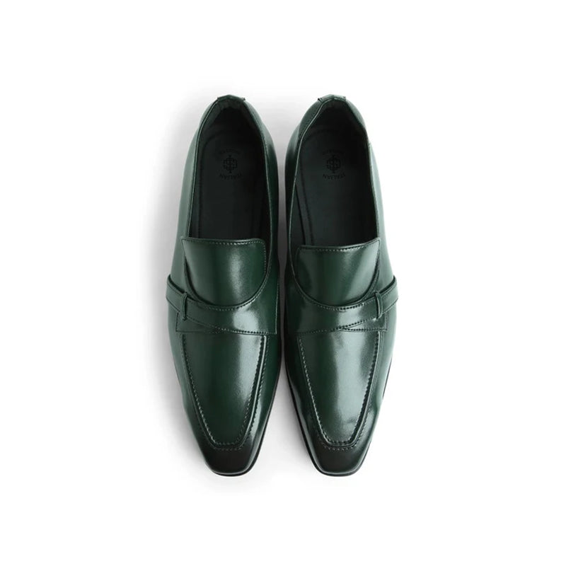 Classic Design Polished Shiny Leather Brown Loafer
