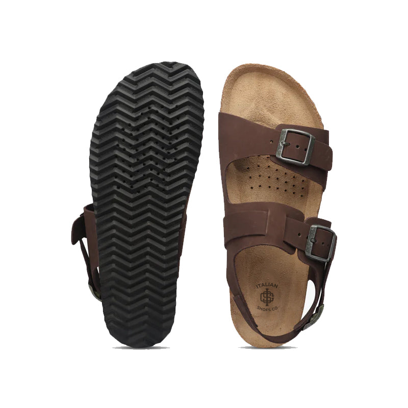 Back Strap Leather Comfort Brown Sandal