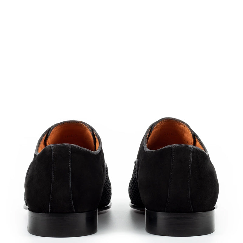 Men Suede Cap-Toe Leather Oxford Shoe