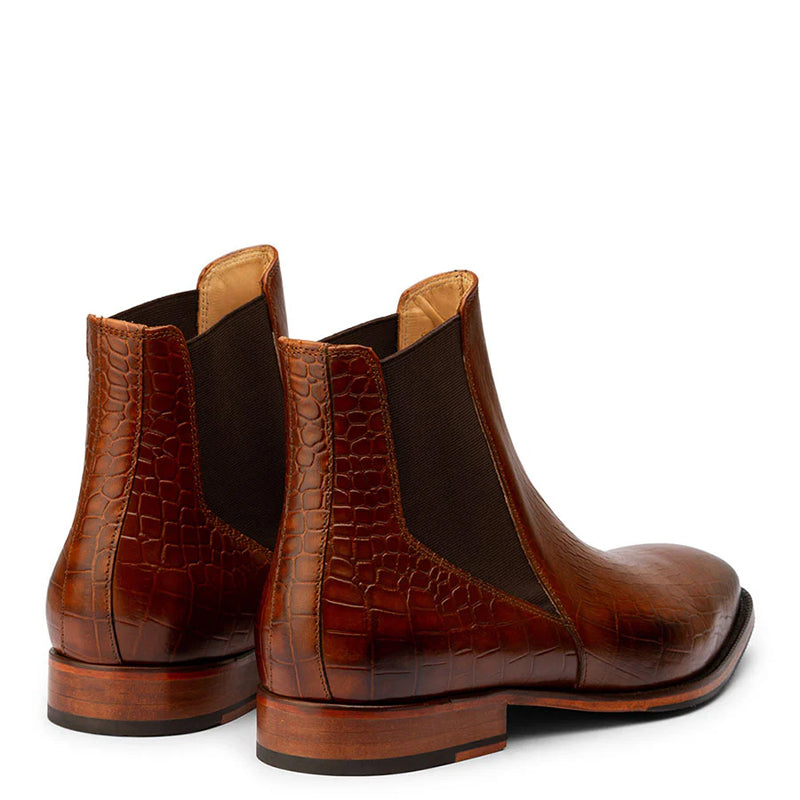 Croco Leather Sharp Chelsea Boot