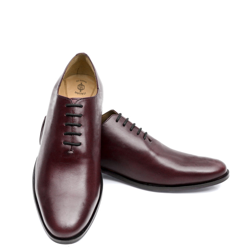 Polished Pure Leather Wholecut Oxford Shoe