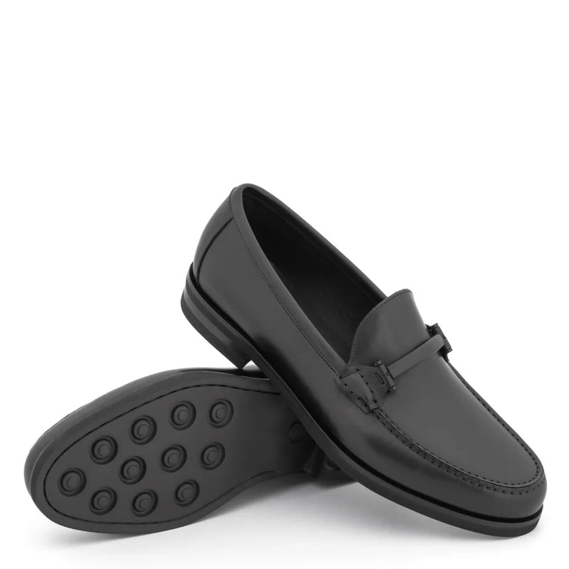 Classy Slip On Leather Black Loafer
