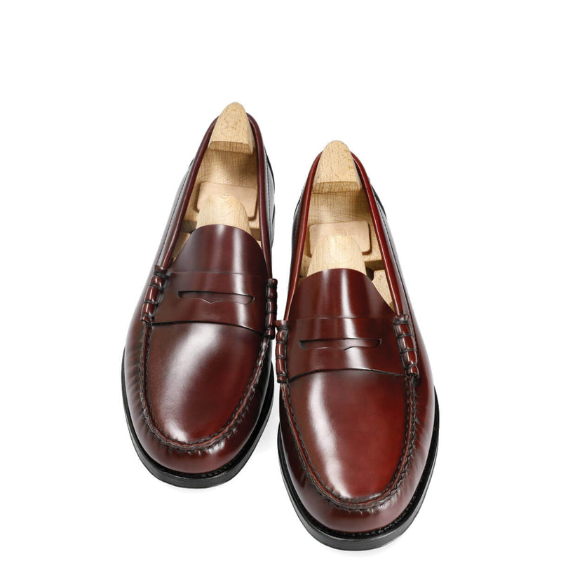 Penny Handmade Polished Leather Tan Loafer