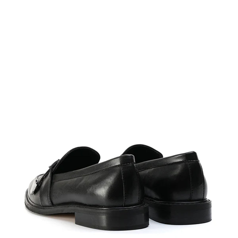 Men Slip On Polished Leather Formal Black Loafer