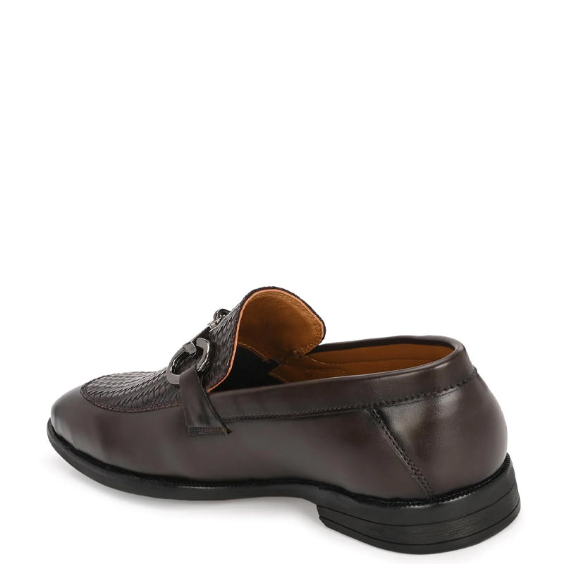 Classic Horsebit Leather Formal Buckled Brwon Loafer
