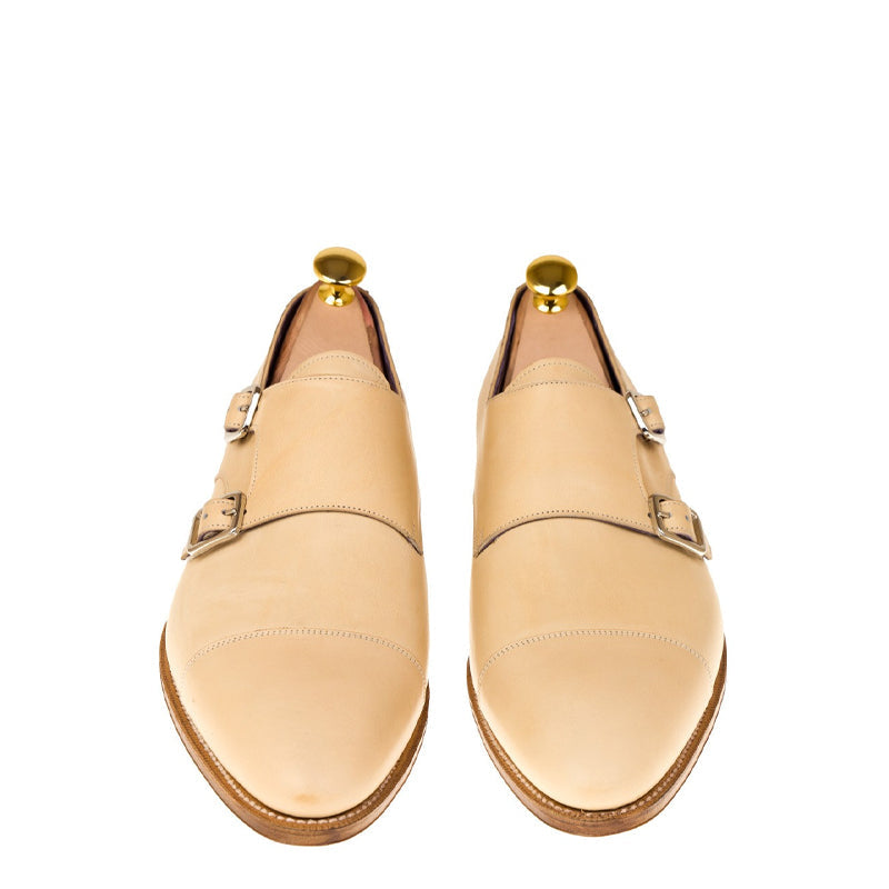 Suede Leather Toe-Cap Double MonkStrap Shoe