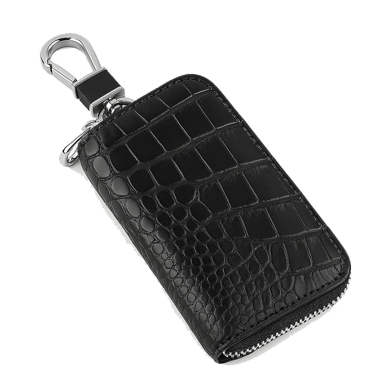 Croco Mini Zipper Key Case Wallet