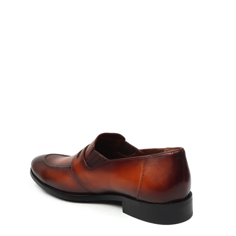 Burgundy Leather Penny Loafer For Men