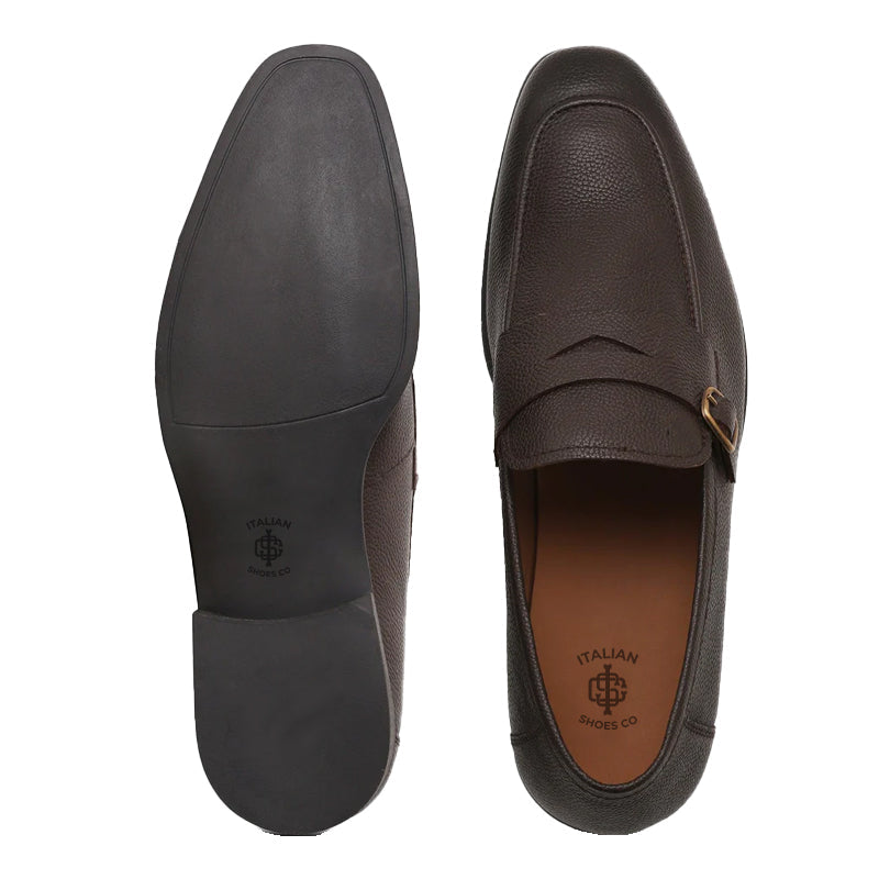 Men Brown Textured Slip On Loafer
