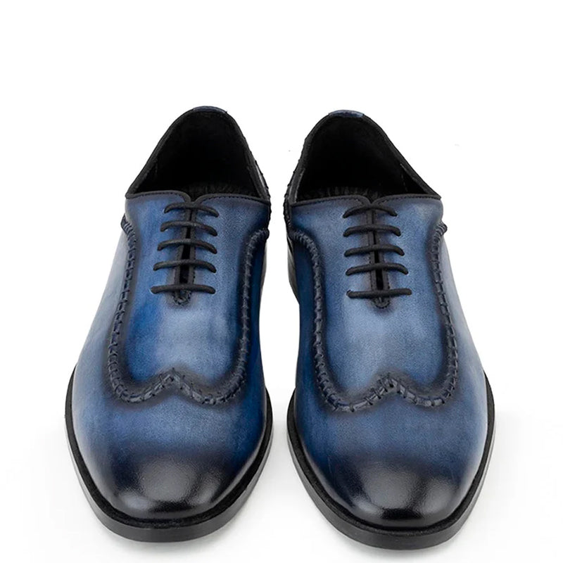 Patina Stitched Wholecut Leather Stylish Oxford Shoe