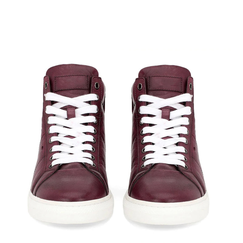 Lace Up Leather Handcrafted Blue Sneaker