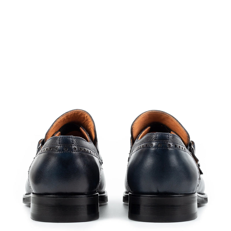 Custom Handmade Leather Double Monk Strap Shoe