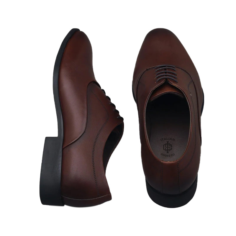Men Solid Leather Lace UP OxFord Shoes