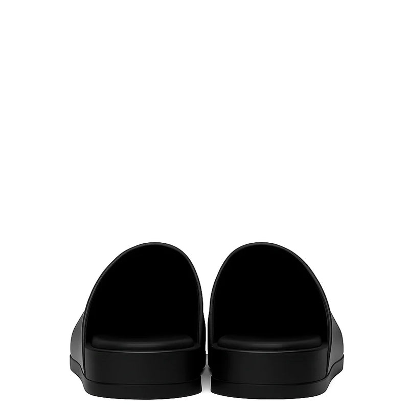 Brown Leather Men Mule