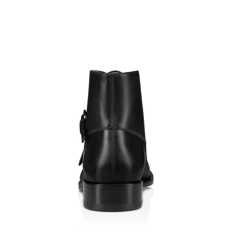 Double Monk Solid Leather High Ankle Boot