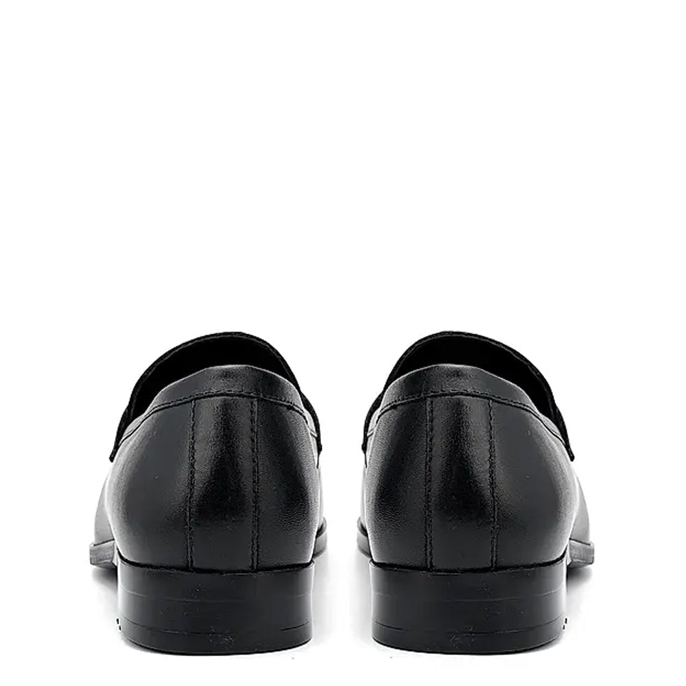Plain Polished Leather Formal Black Loafer