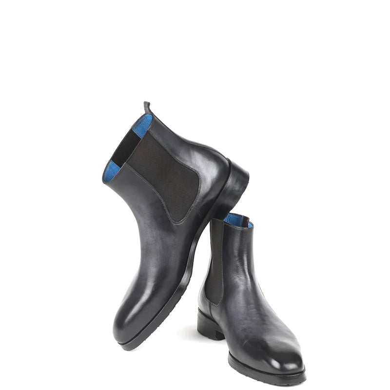 HandPainted Solid Leather Chelsea Boot Purple