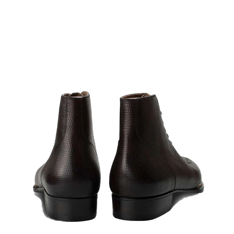 Premium Split Toe Leather Derby Ankle Boot