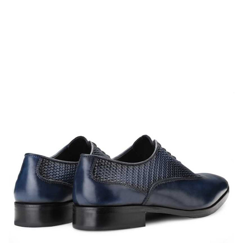 Men Dual Textured Solid Leather Oxford Shoe