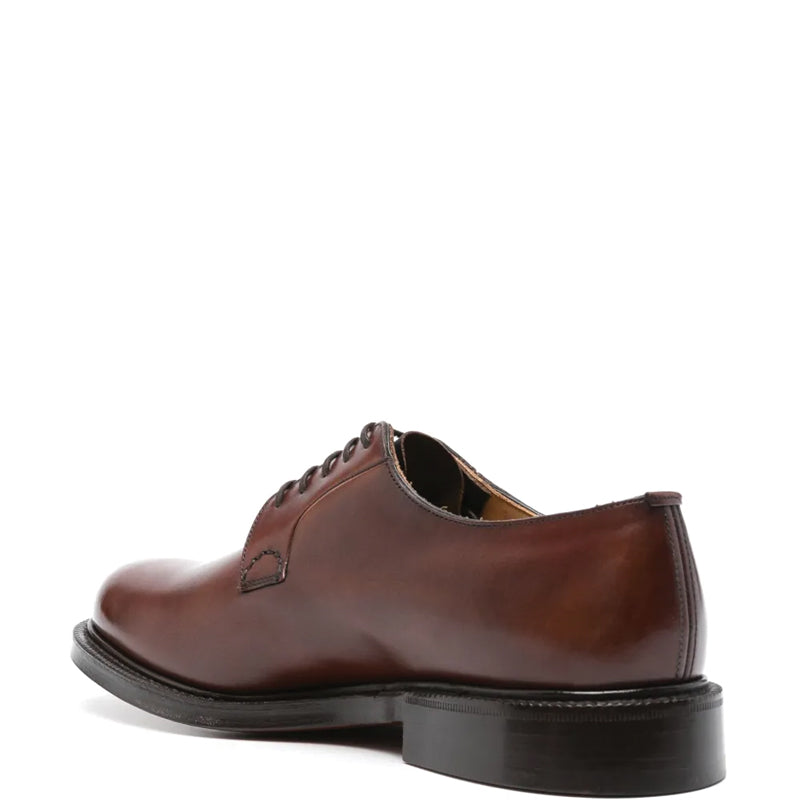 Plain Polished Leather Derby Formal Shoe