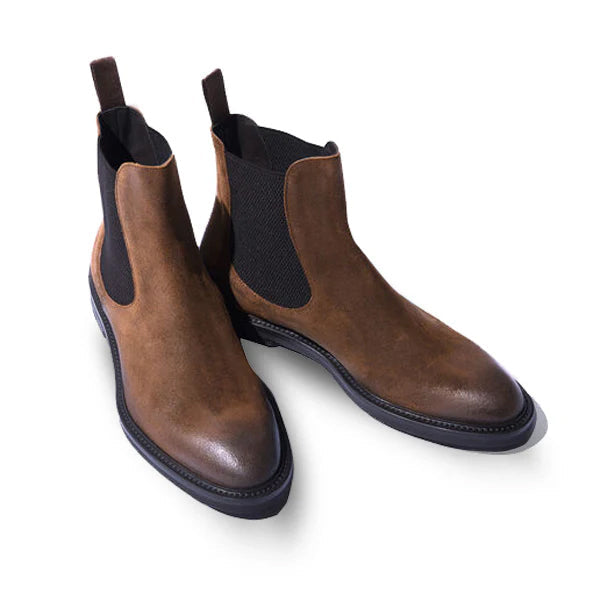Classic Chelsea Coloured Suede Leather Boots