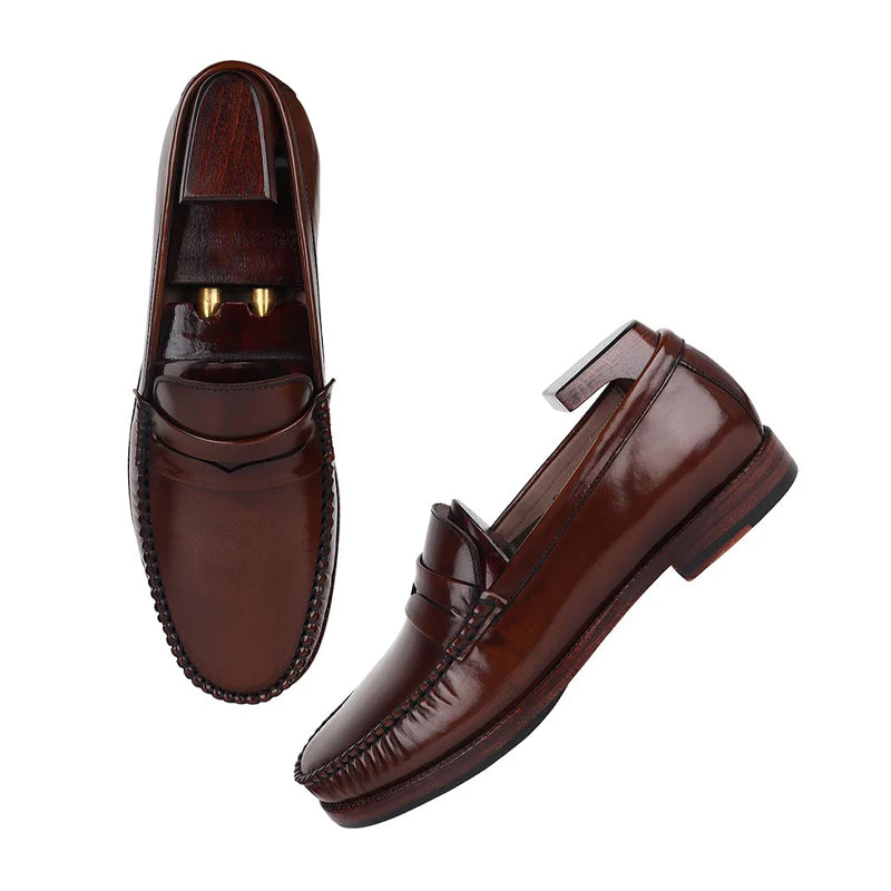 Classic Plain Shiny Leather Penny Loafer