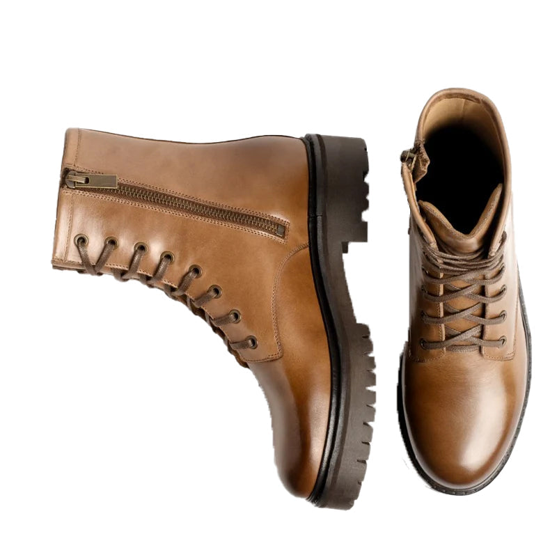 Men High Top Leather Combat Boots